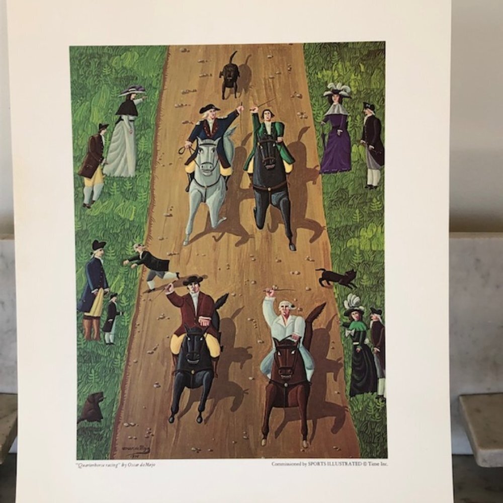 OSCAR de MEJO 1976 Bicentennial Sports Illustrated Art Lithographs (6) - Picture 4 of 17